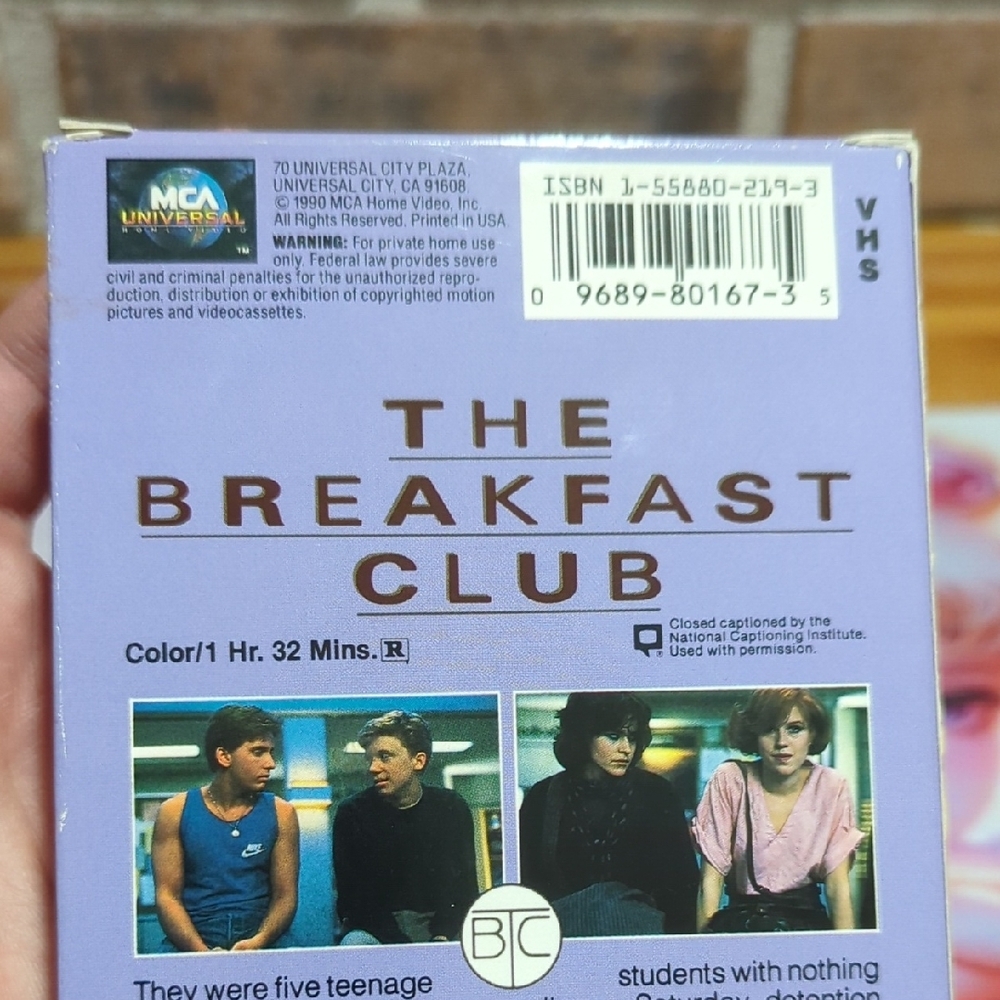 The Breakfast Club VHS (1985) – Classic Teen Drama/Comedy - Picture 13 of 14